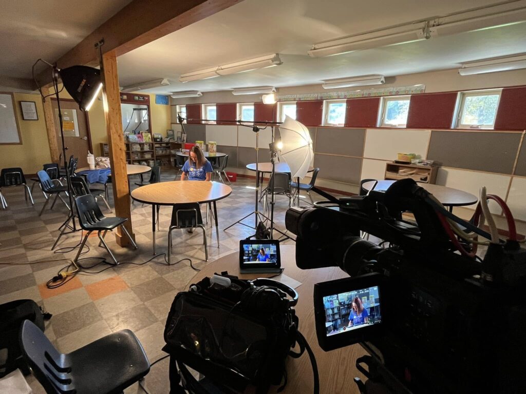 4Professional video production control room with monitors and camera equipment in Pennsylvania