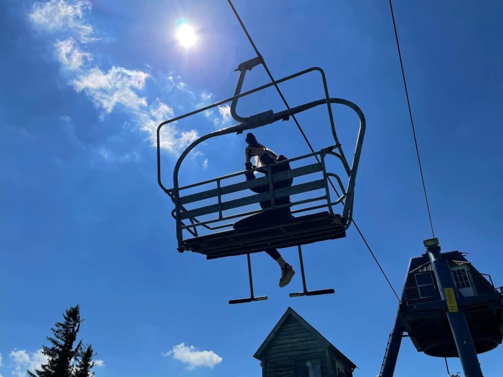 Commercial video production crew filming outdoor scene in Pennsylvania