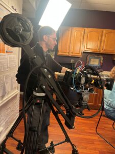 Video production crew filming attorney marketing content in Somerset PA near Johnstown